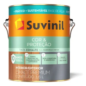 Tinta Esmalte Suvinil Base Água Cor e Proteção Brilhante 3,6L